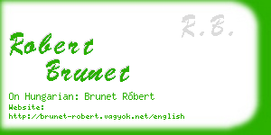 robert brunet business card